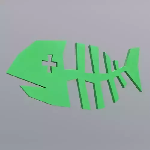 Fishbone fish skeleton