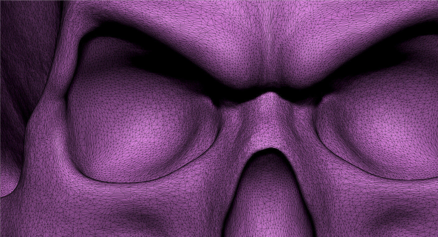 Scull with horns 3D print model_8