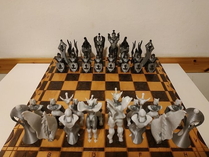 fantasy style chess 3D print model