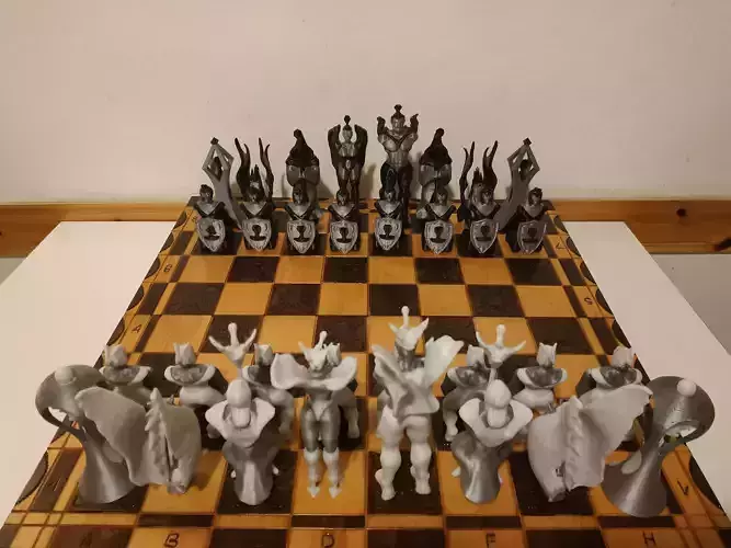 fantasy style chess 3D print model
