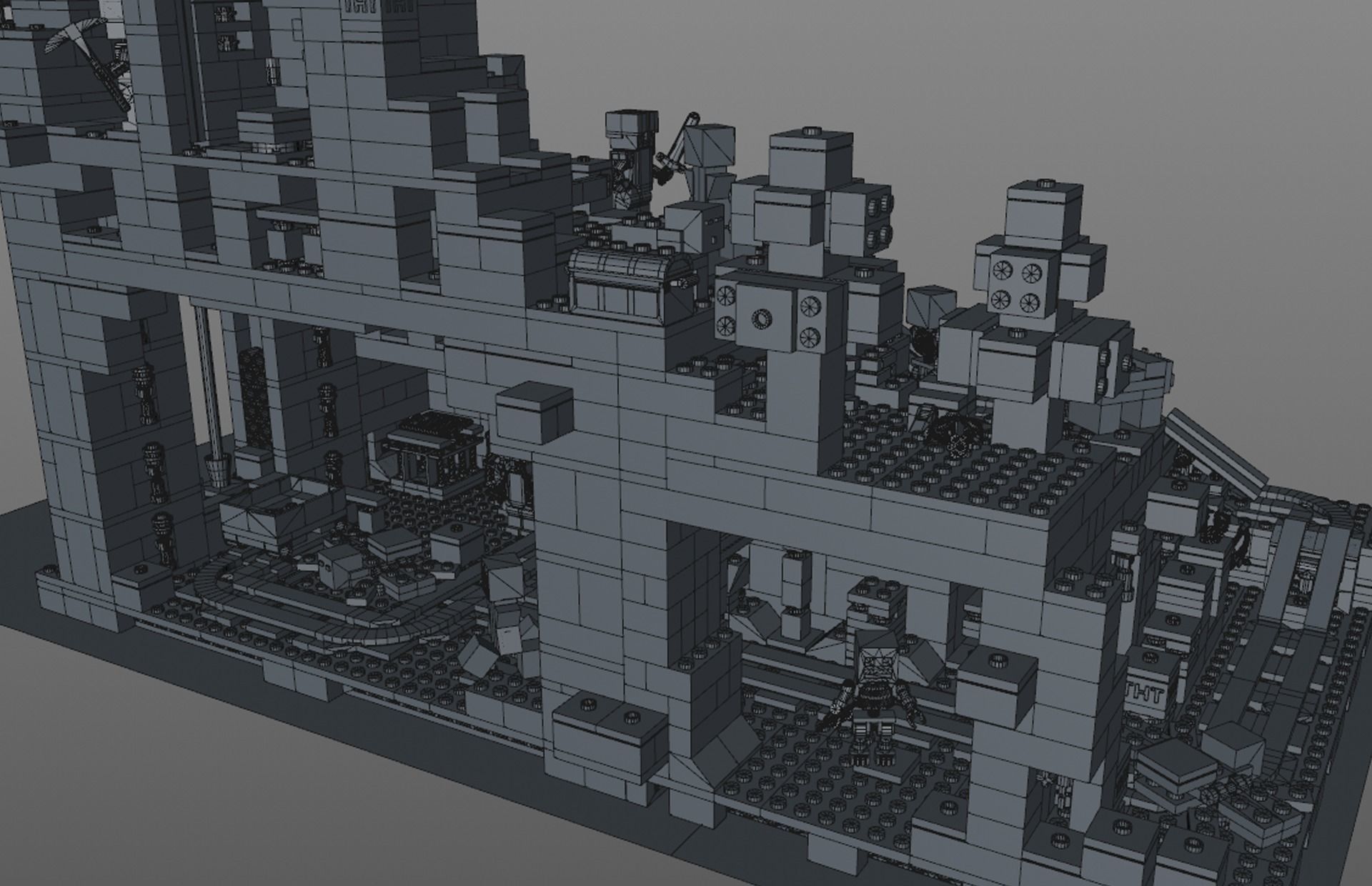 Lego Minecraft Low-poly 3D model_7