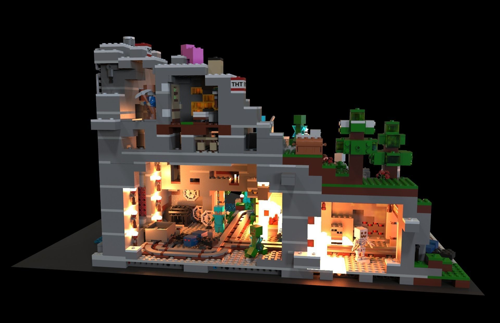 Lego Minecraft Low-poly 3D model_4