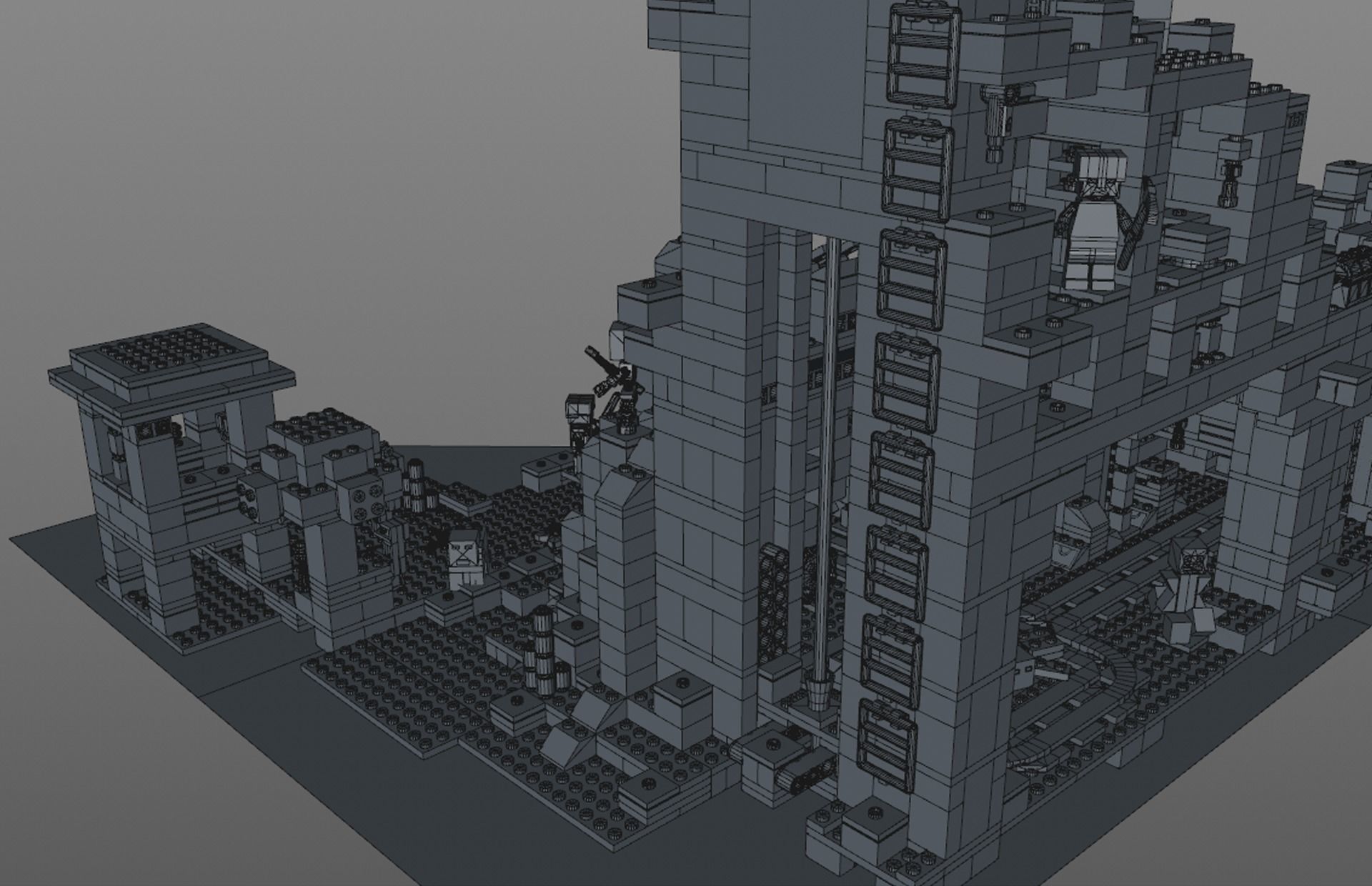 Lego Minecraft Low-poly 3D model_6