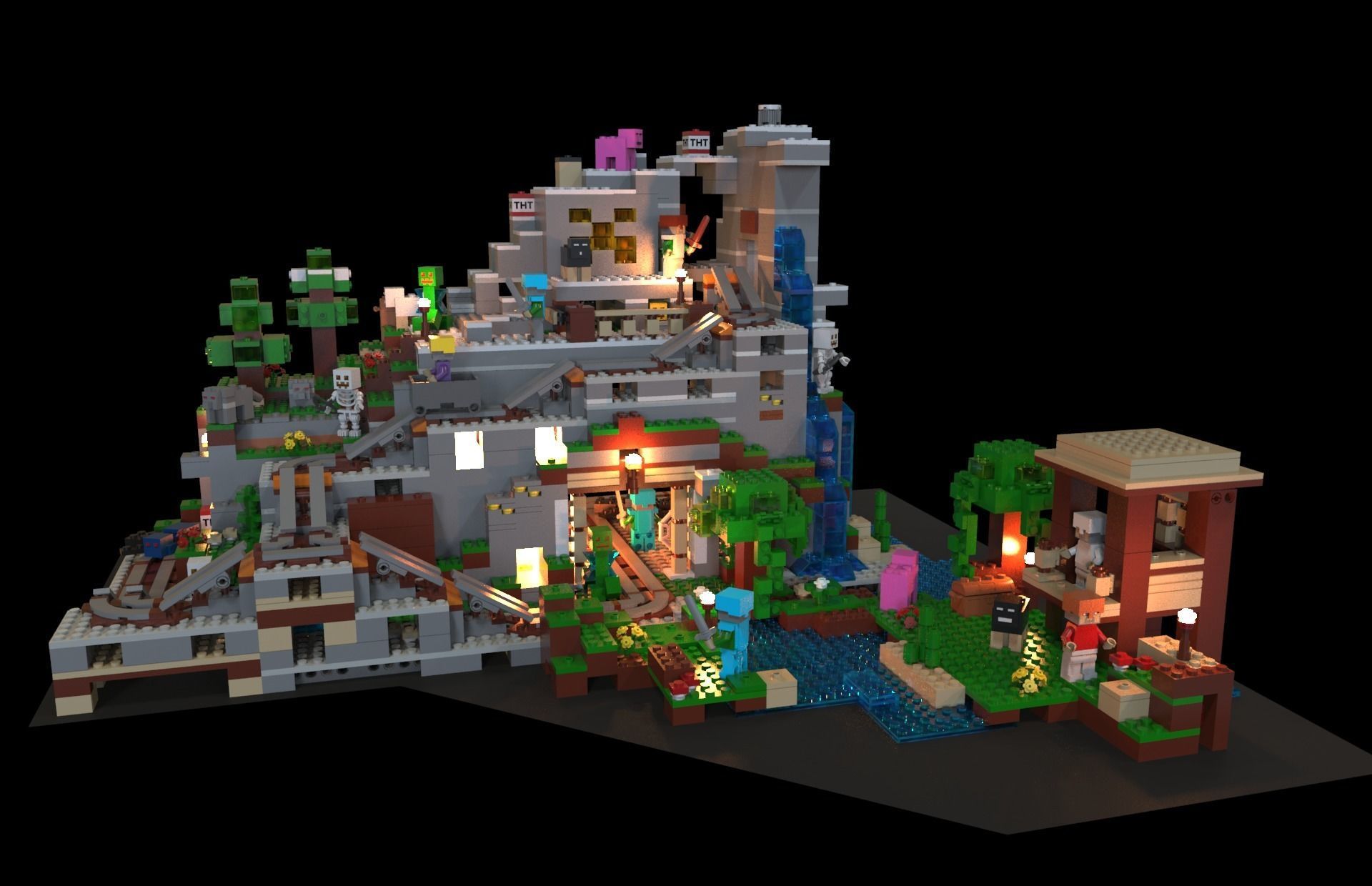 Lego Minecraft Low-poly 3D model_1