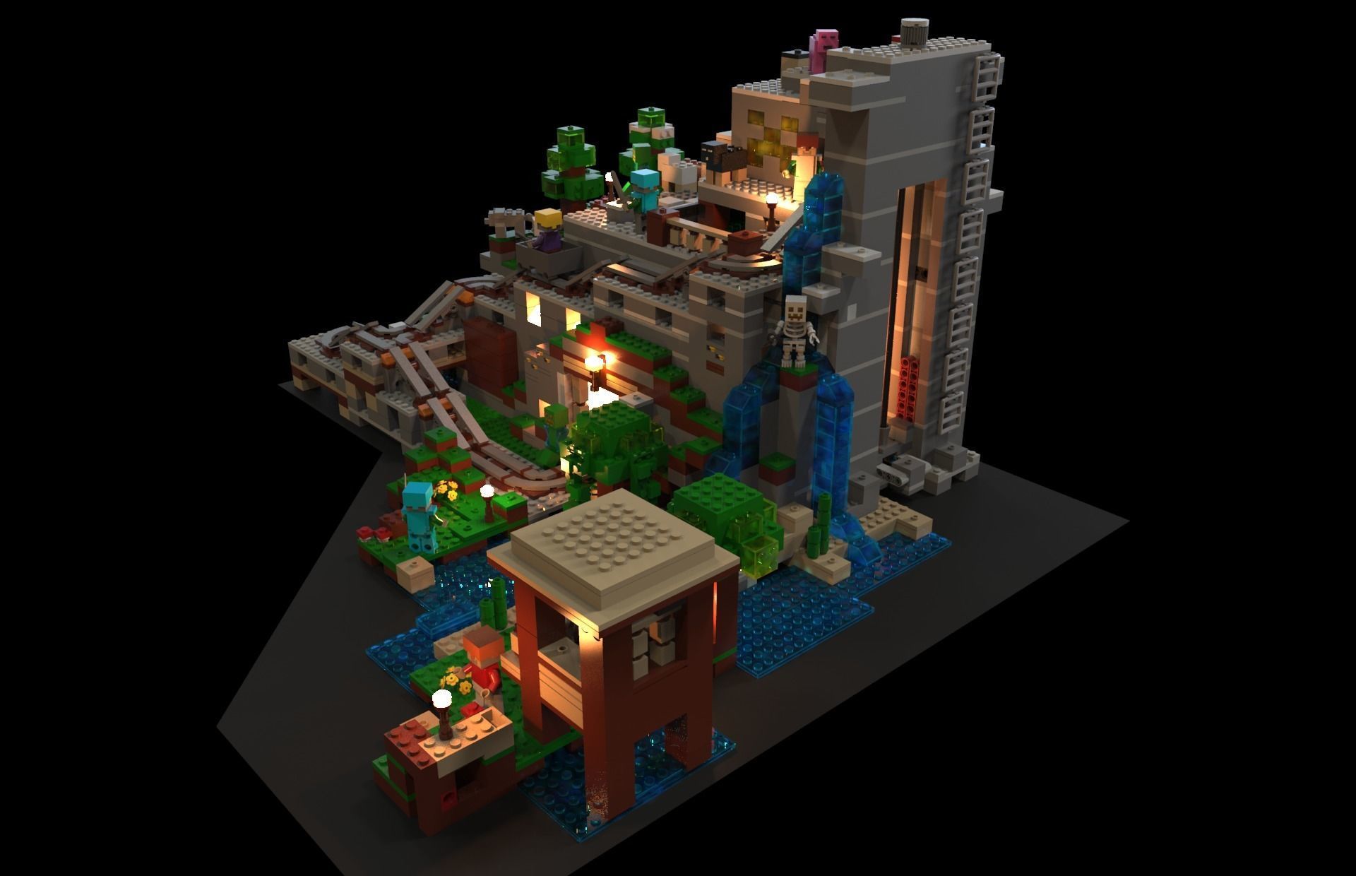 Lego Minecraft Low-poly 3D model_2