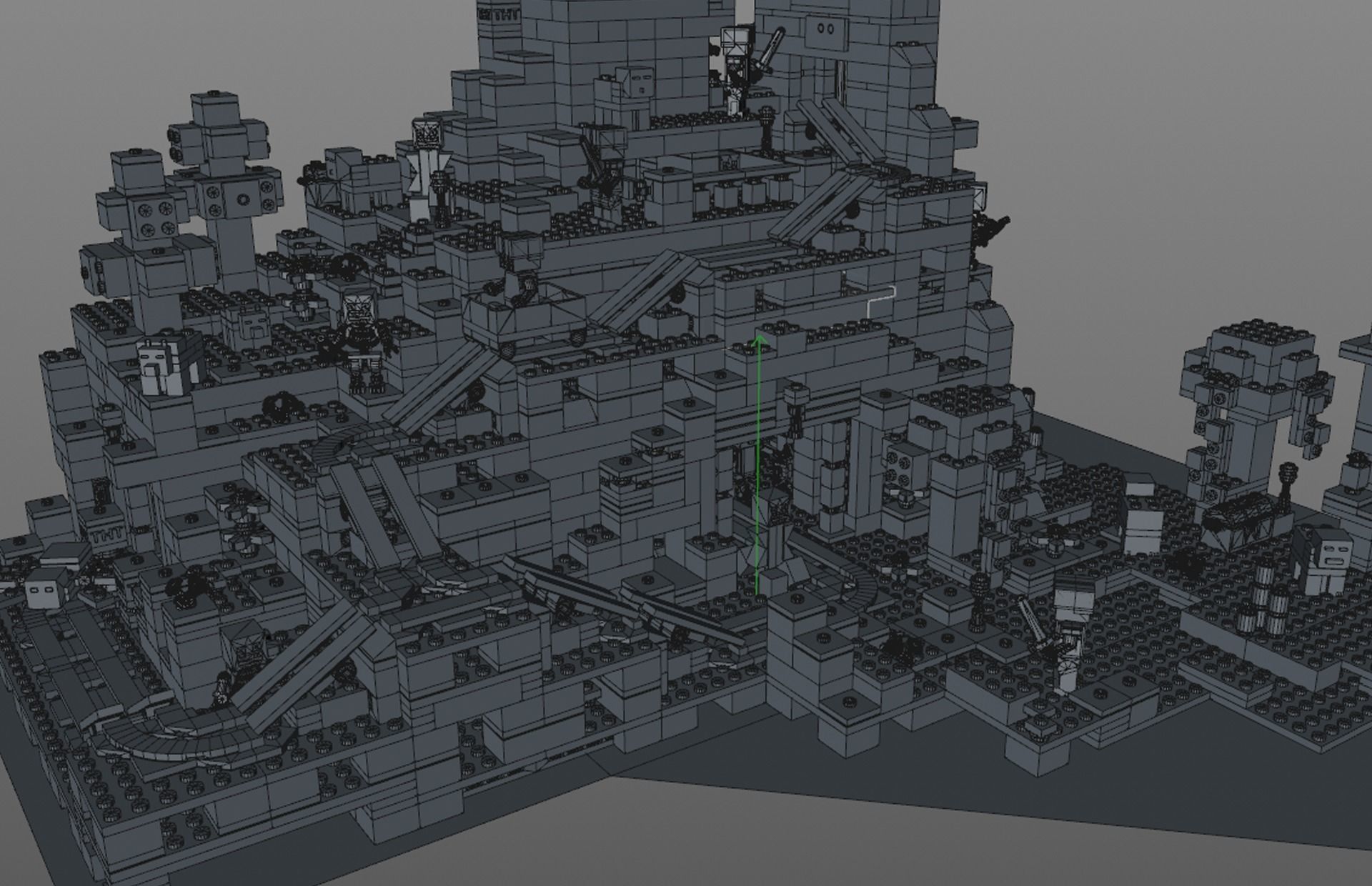 Lego Minecraft Low-poly 3D model_8