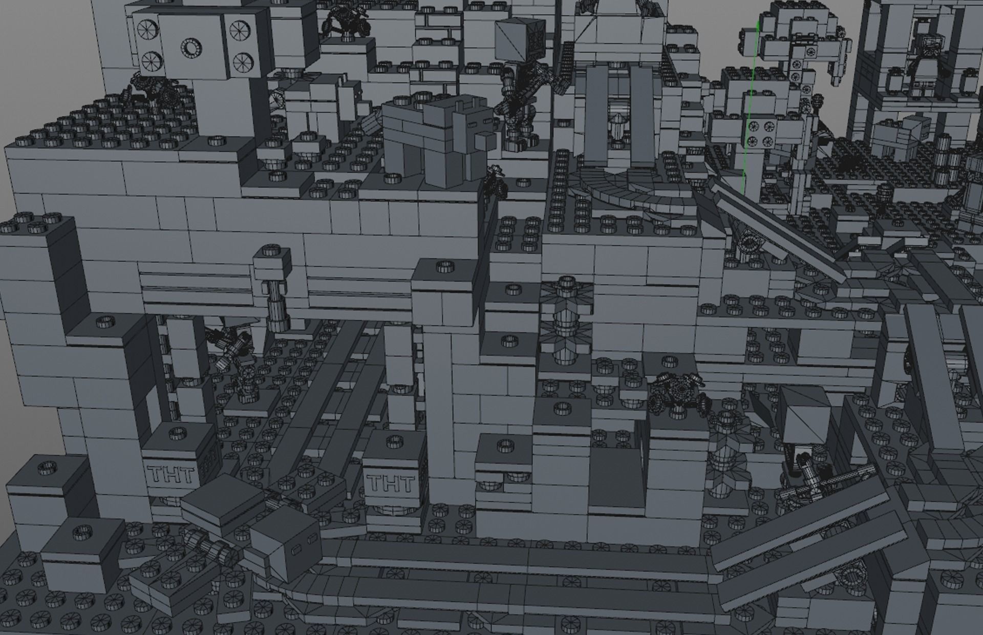 Lego Minecraft Low-poly 3D model_9