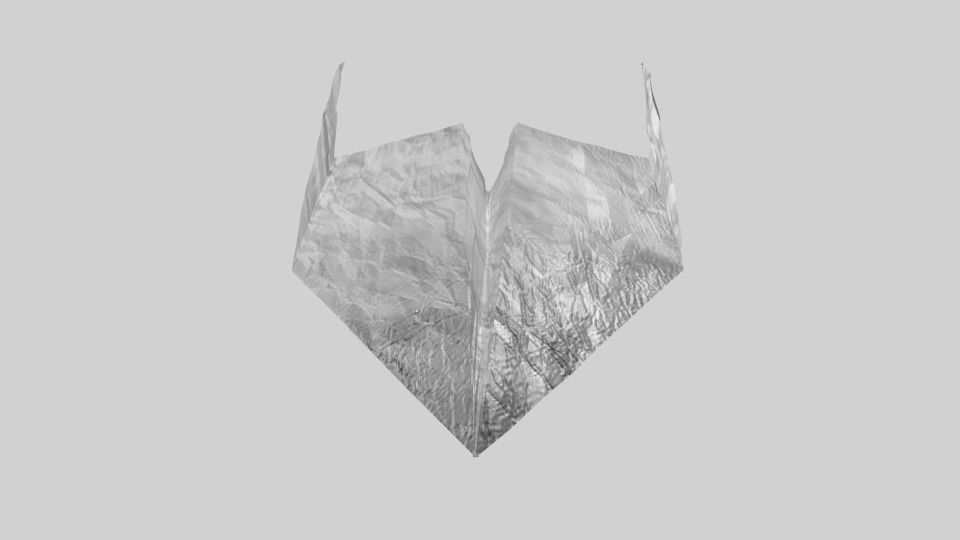 Crumpled Paper Plane Free low-poly 3D model_3