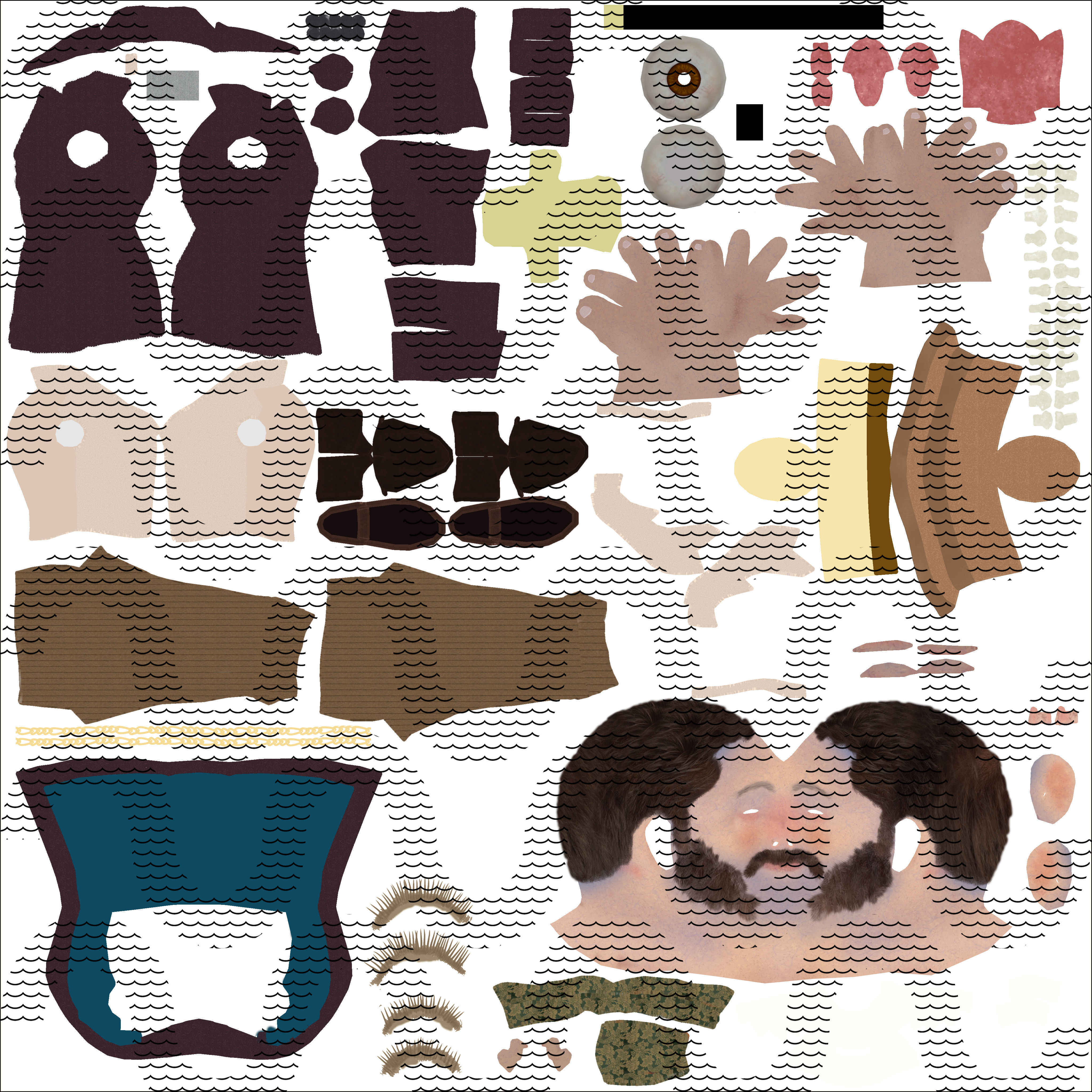 Victorian Gent - Rigged - 1 model 2 versions - Low Poly-rigged 3D model_36