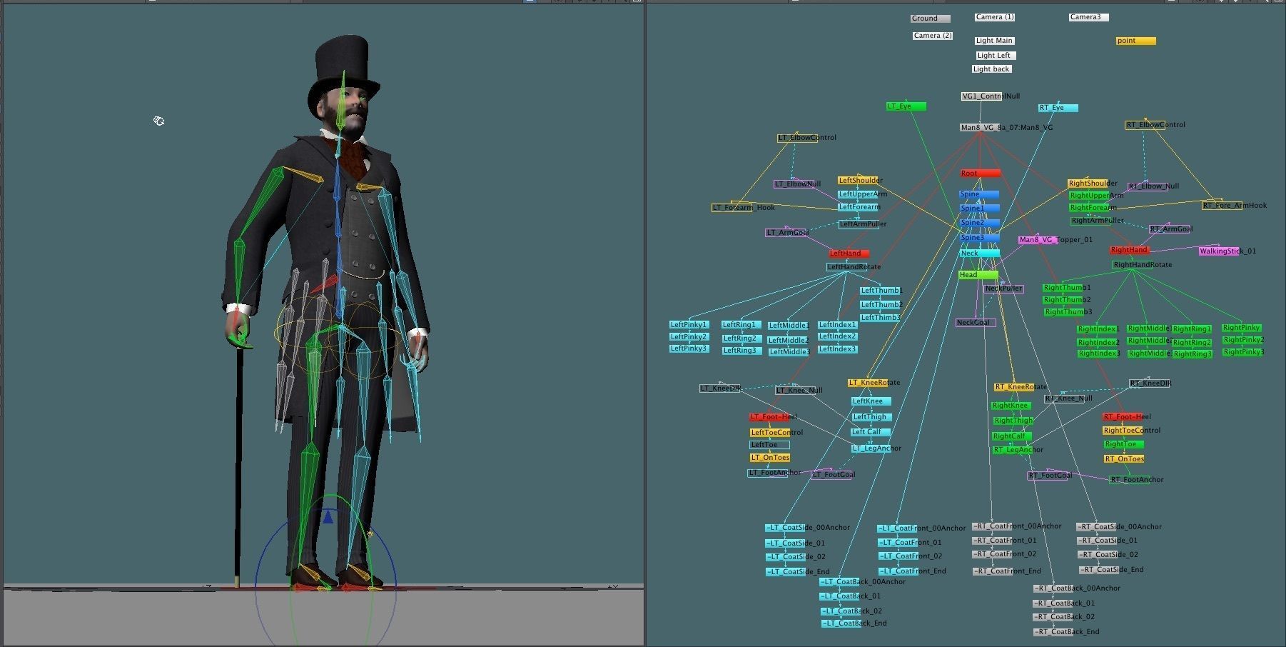 Victorian Gent - Rigged - 1 model 2 versions - Low Poly-rigged 3D model_35