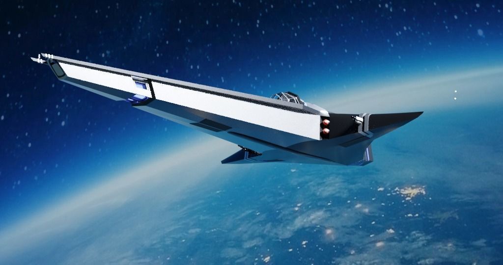 Spaceship Space fighter scout lowpoly Low-poly 3D model_14