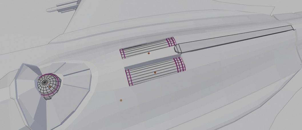 Spaceship Space fighter scout lowpoly Low-poly 3D model_24