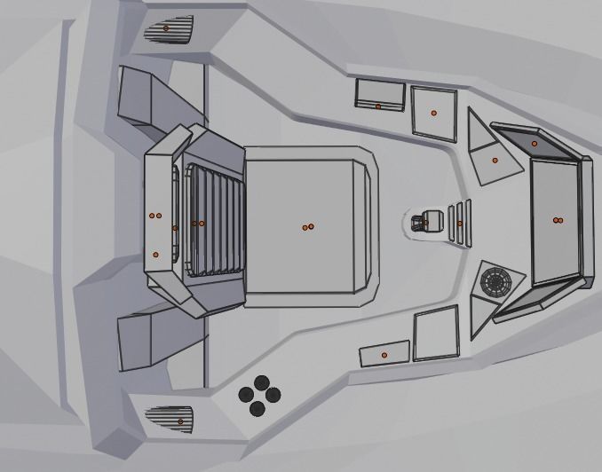 Spaceship Space fighter scout lowpoly Low-poly 3D model_27