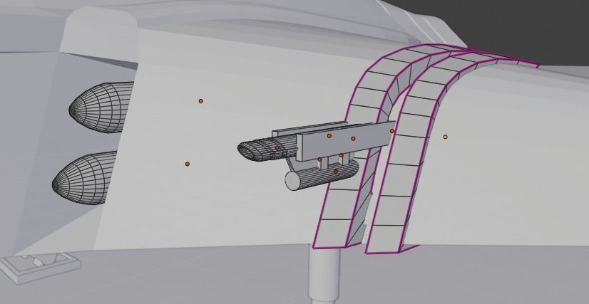 Spaceship Space fighter scout lowpoly Low-poly 3D model_25