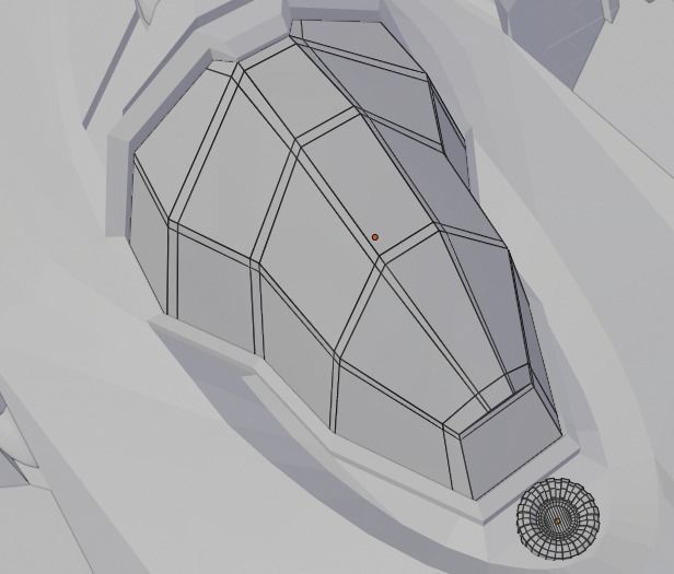 Spaceship Space fighter scout lowpoly Low-poly 3D model_23