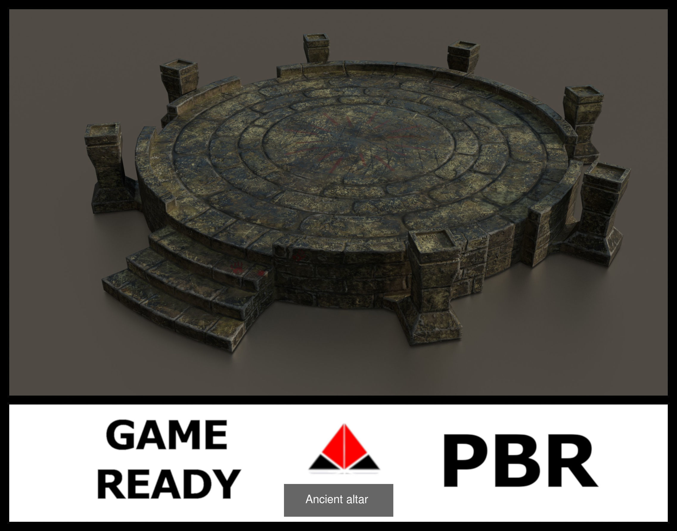 Ancient altar Texture Pack 3D Model Collection_10