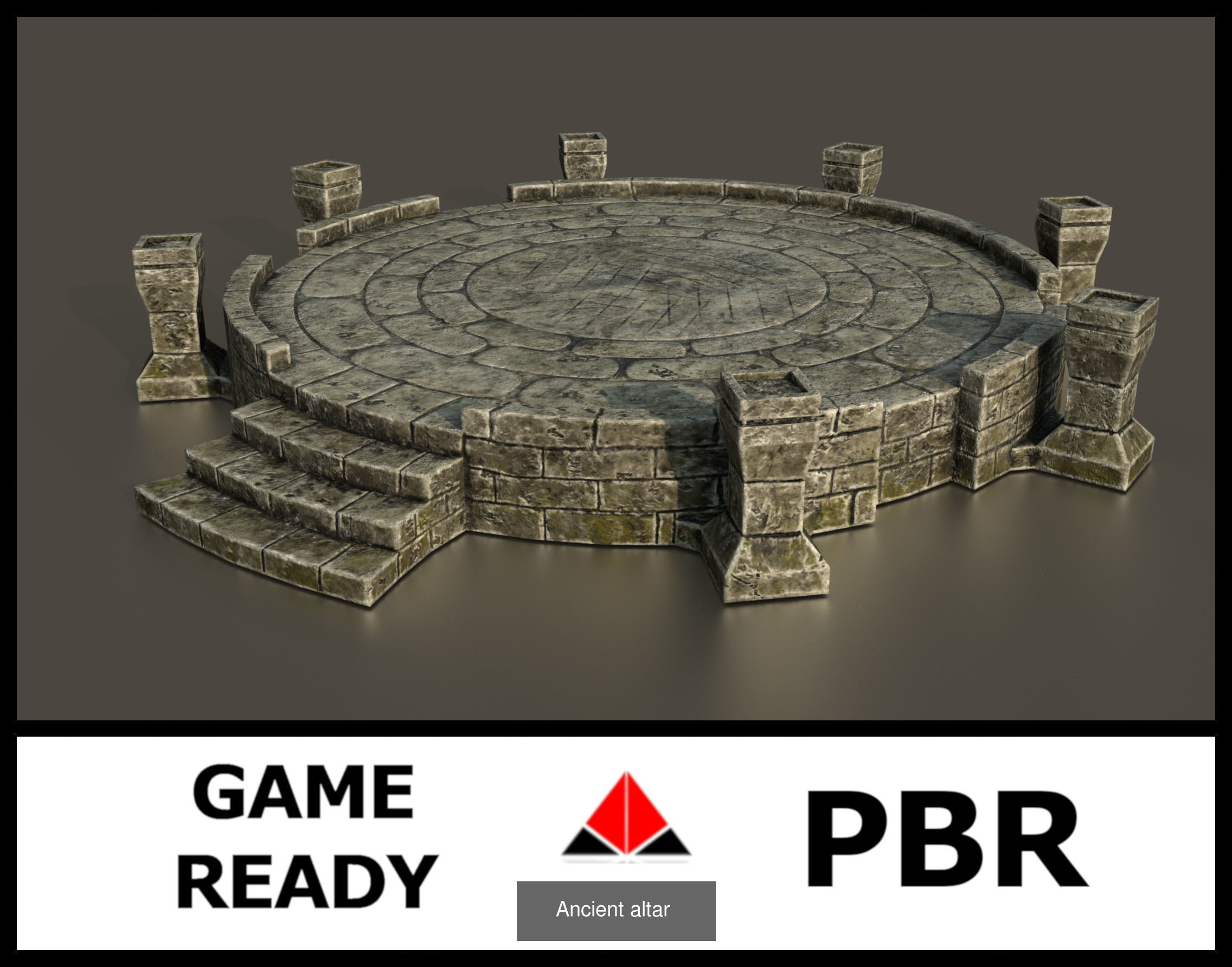 Ancient altar Texture Pack 3D Model Collection_7