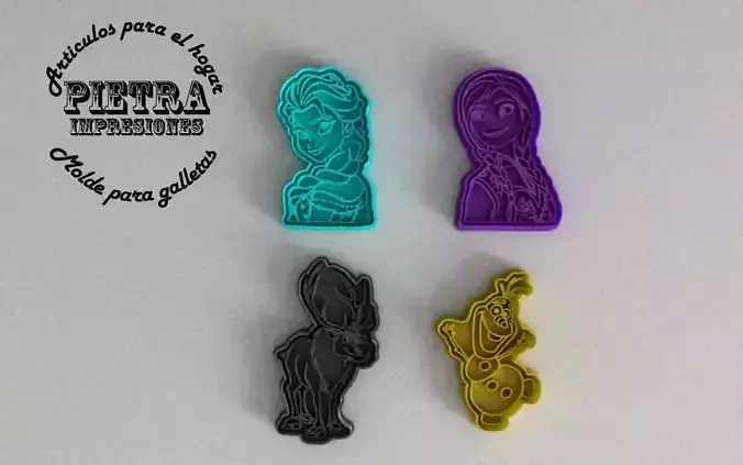 MOLDE CORTANTE PARA GALLETAS FONDANT FROZEN 3D print model