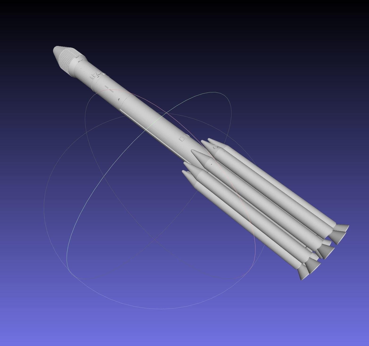 Delta II Heavy Rocket Printable Miniature 3D print model_21