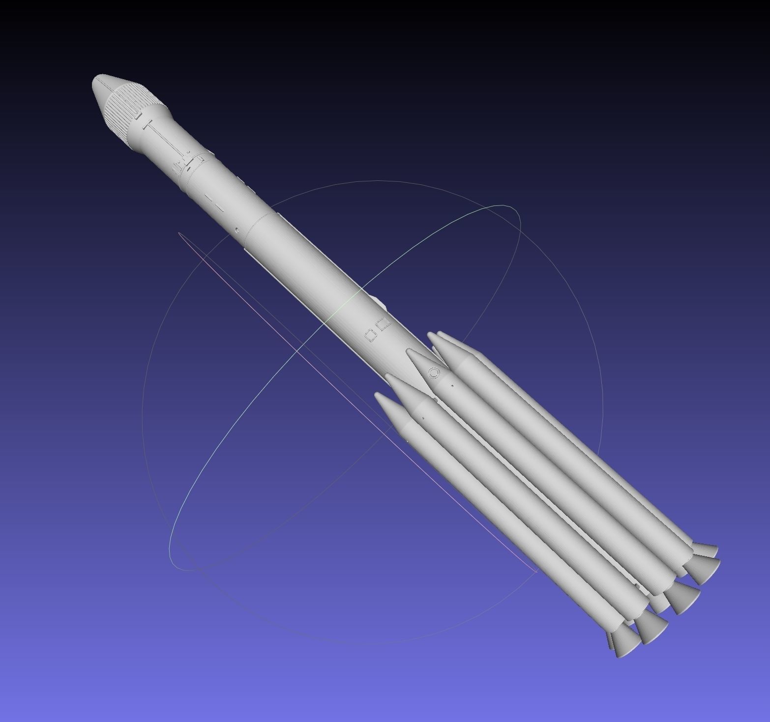 Delta II Heavy Rocket Printable Miniature 3D print model_20