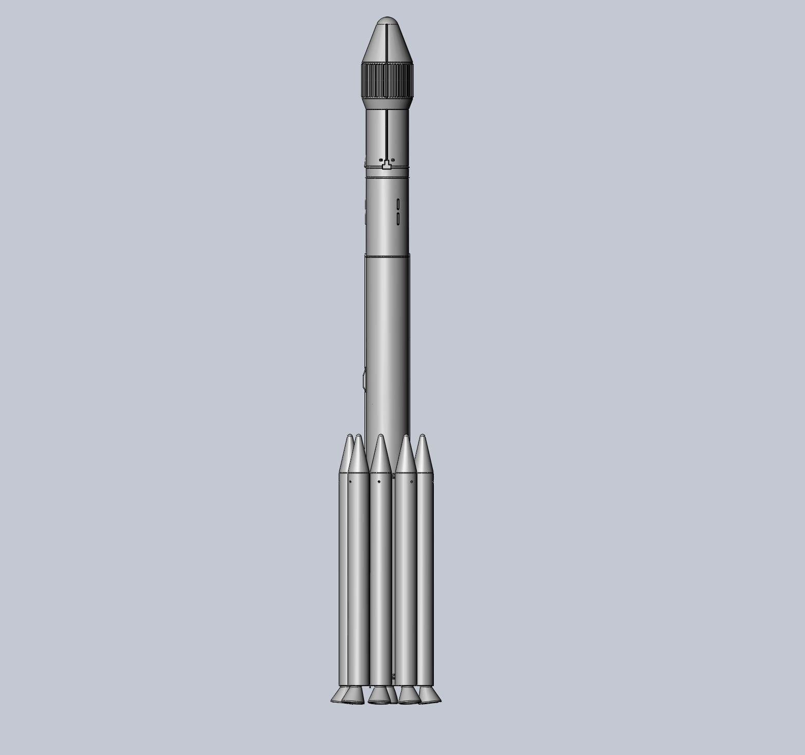 Delta II Heavy Rocket Printable Miniature 3D print model_22