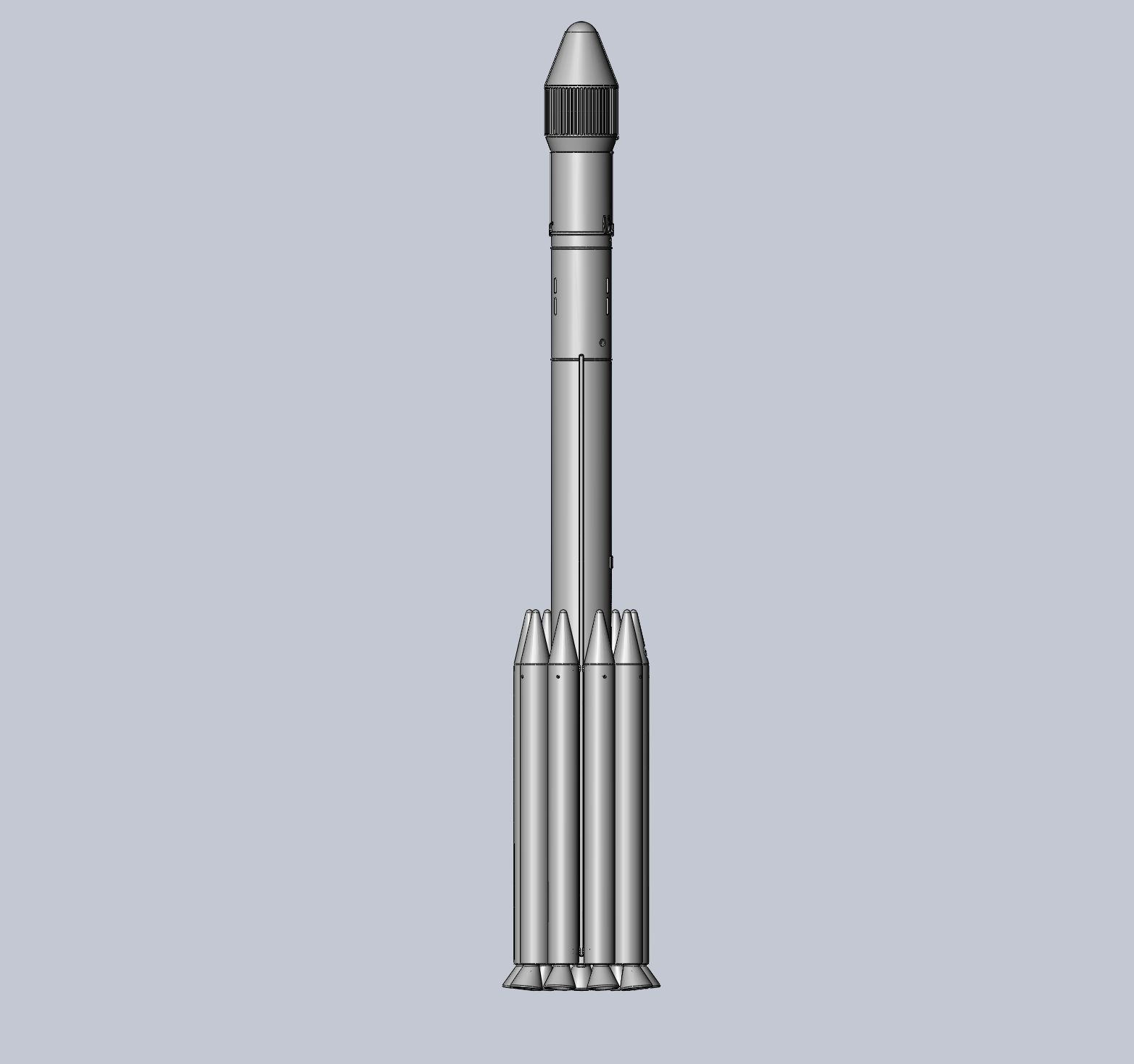 Delta II Heavy Rocket Printable Miniature 3D print model_26