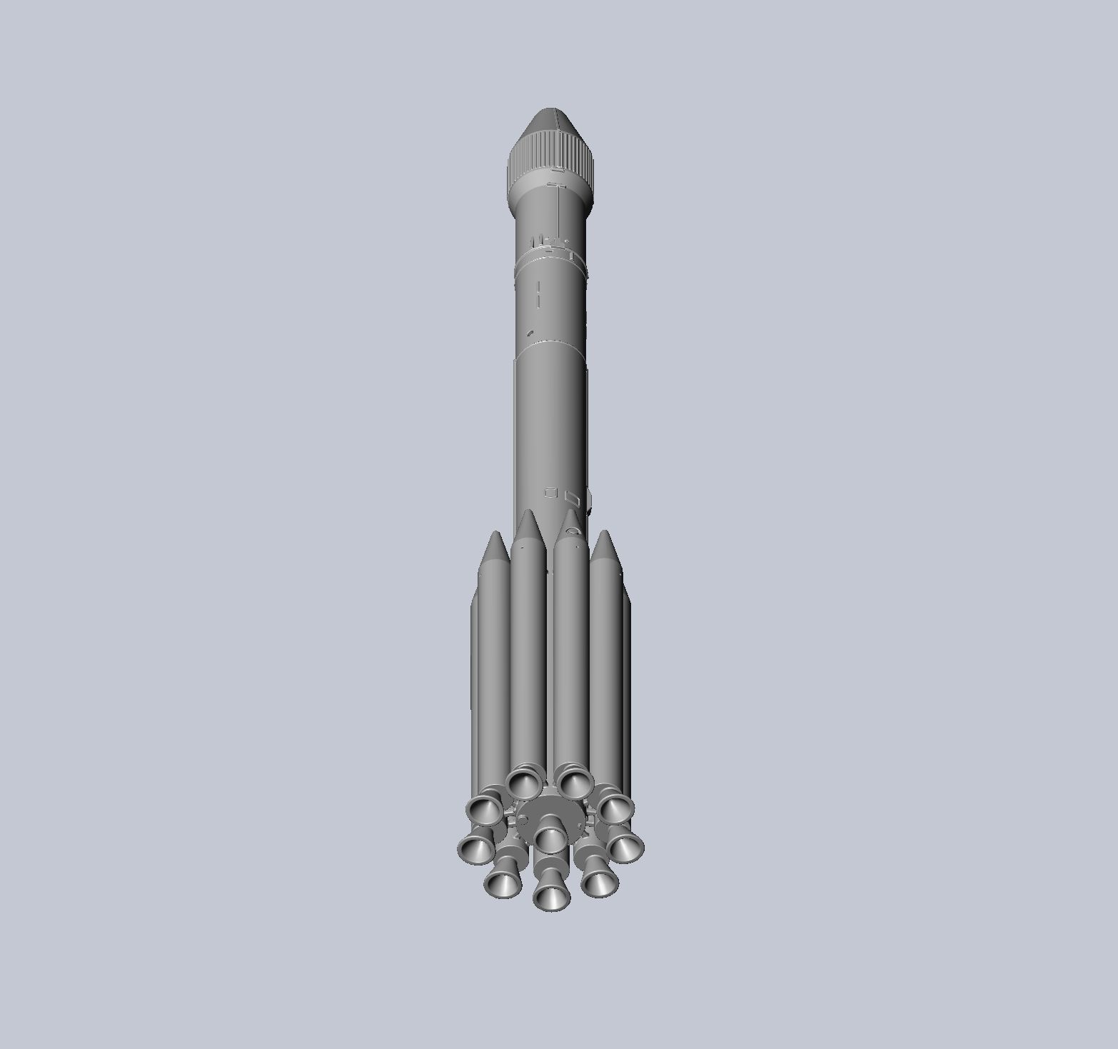 Delta II Heavy Rocket Printable Miniature 3D print model_6