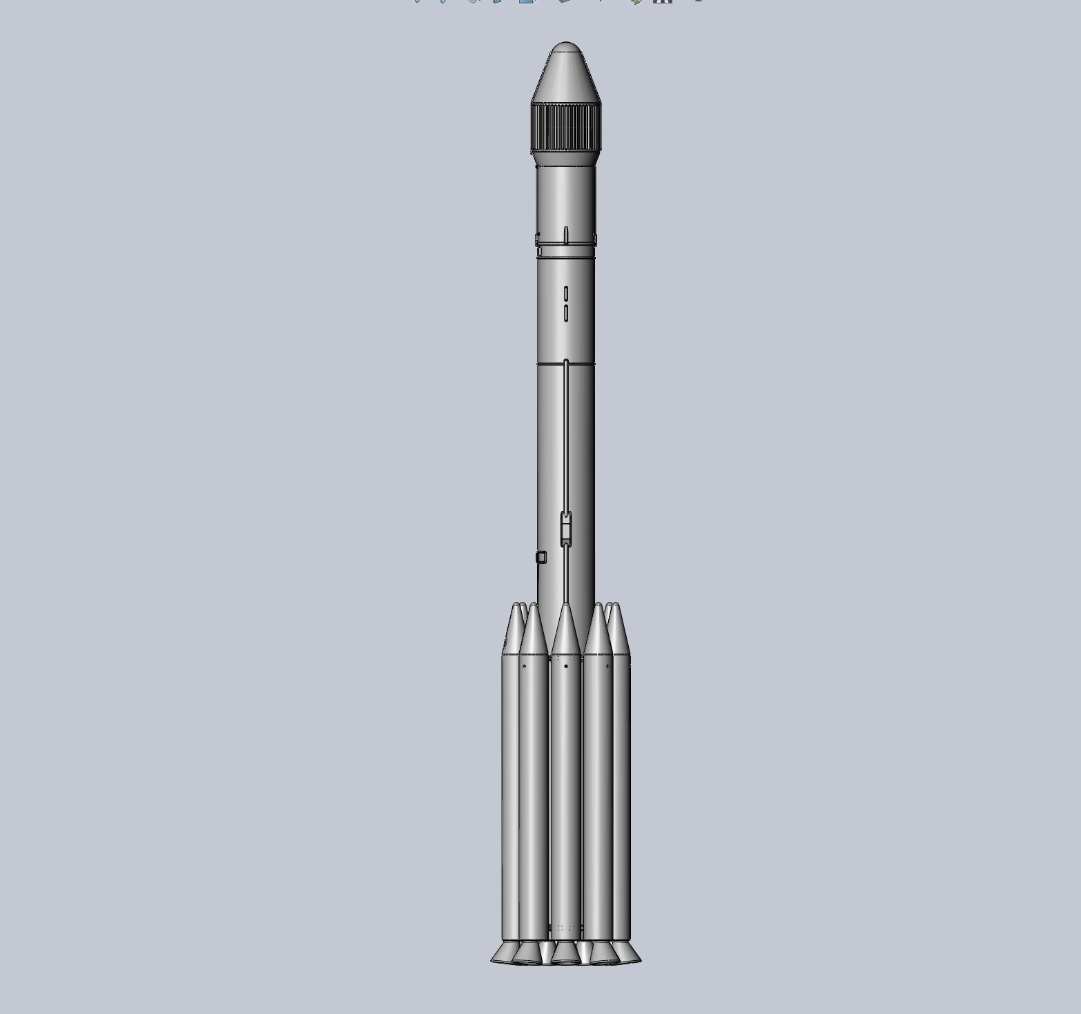 Delta II Heavy Rocket Printable Miniature 3D print model_13