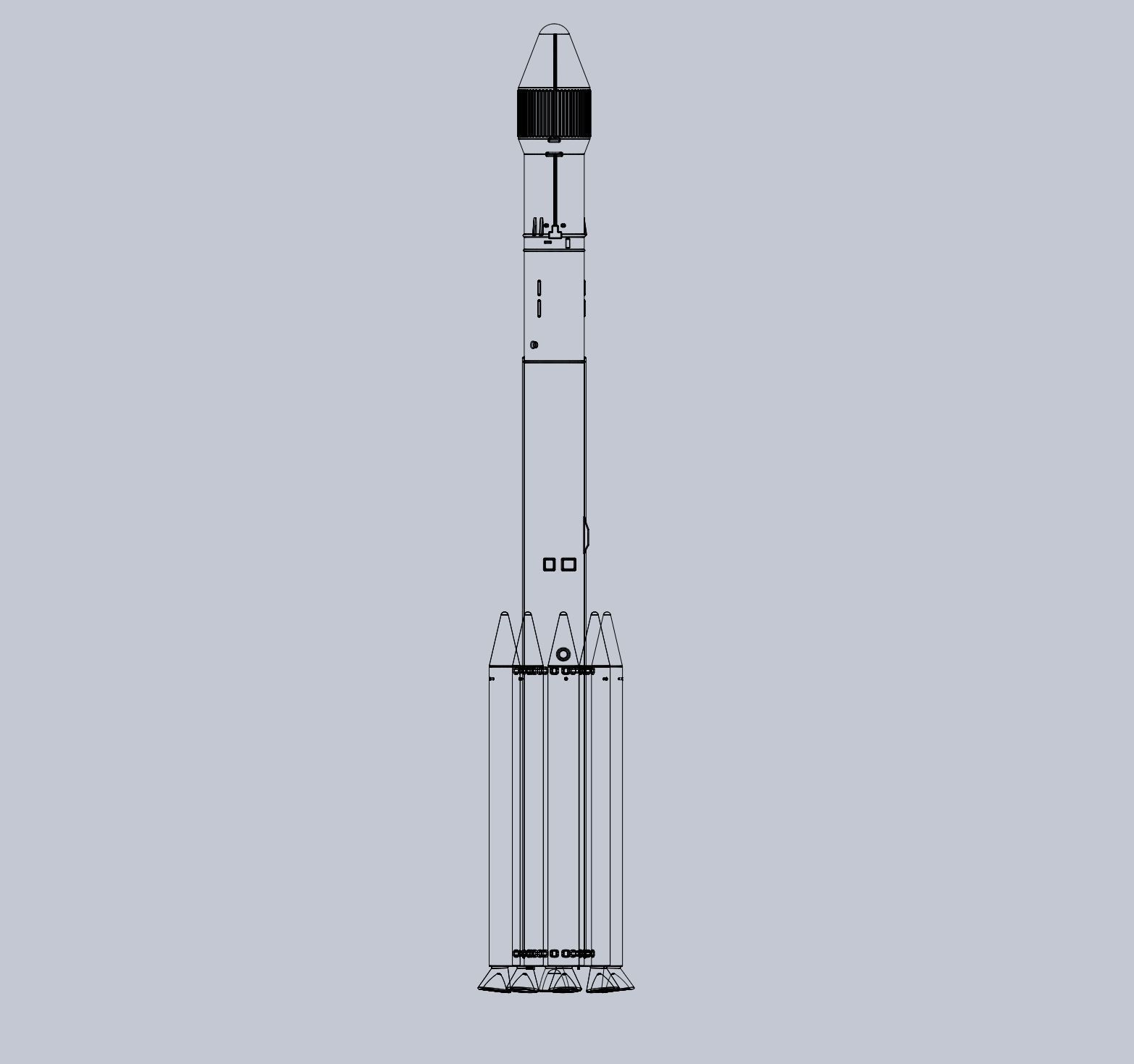 Delta II Heavy Rocket Printable Miniature 3D print model_30