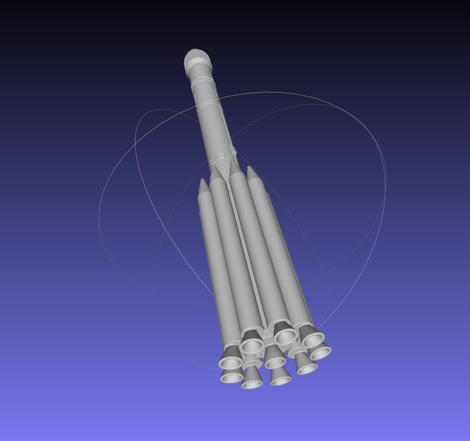 Delta II Heavy Rocket Printable Miniature 3D print model_25