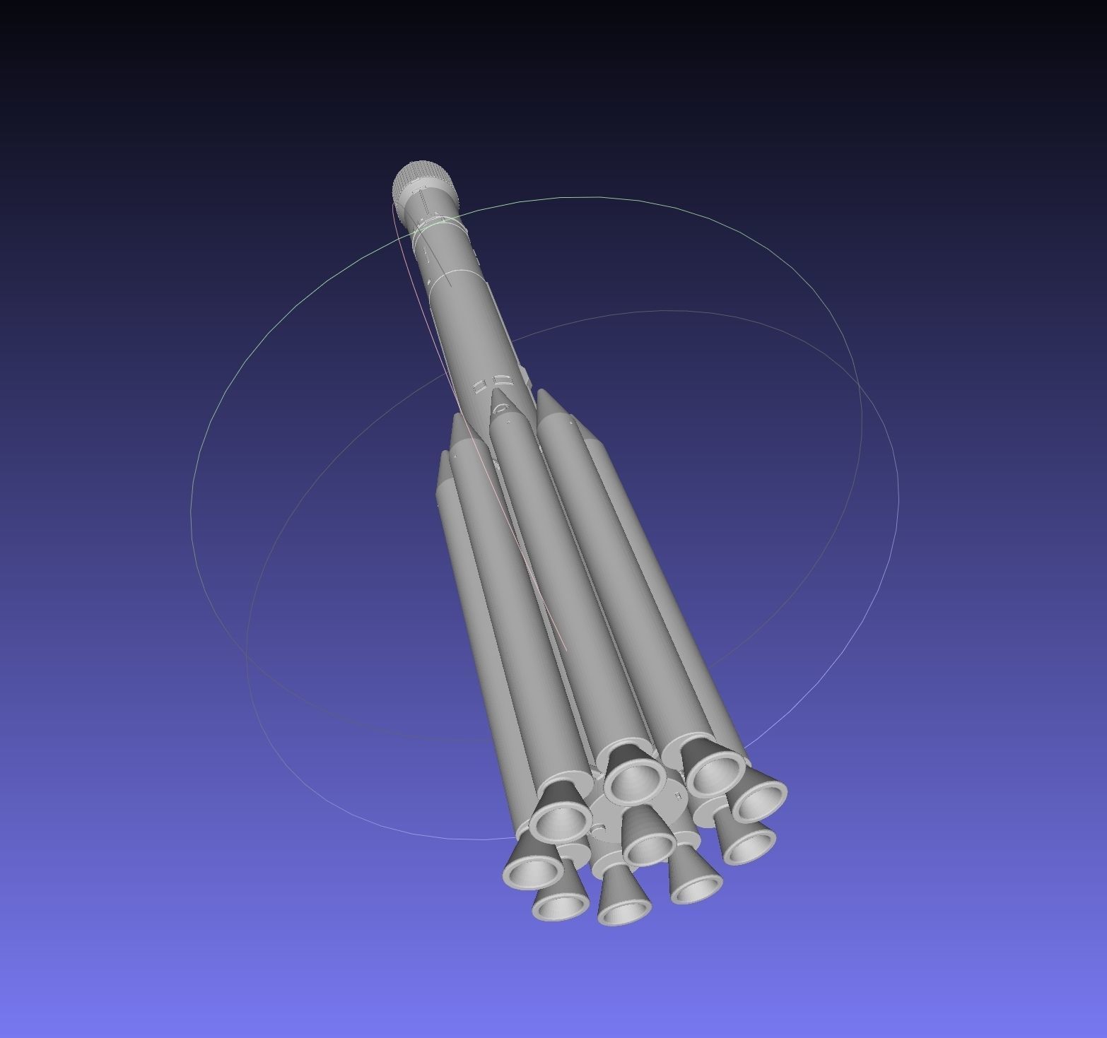Delta II Heavy Rocket Printable Miniature 3D print model_16