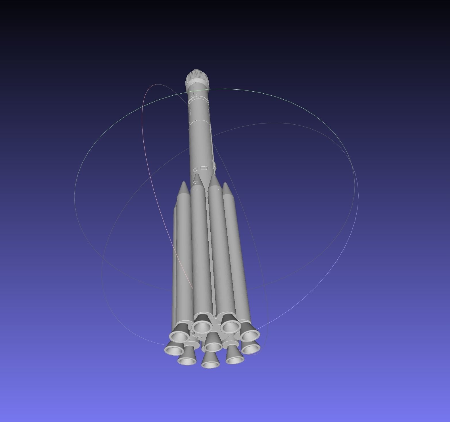 Delta II Heavy Rocket Printable Miniature 3D print model_11