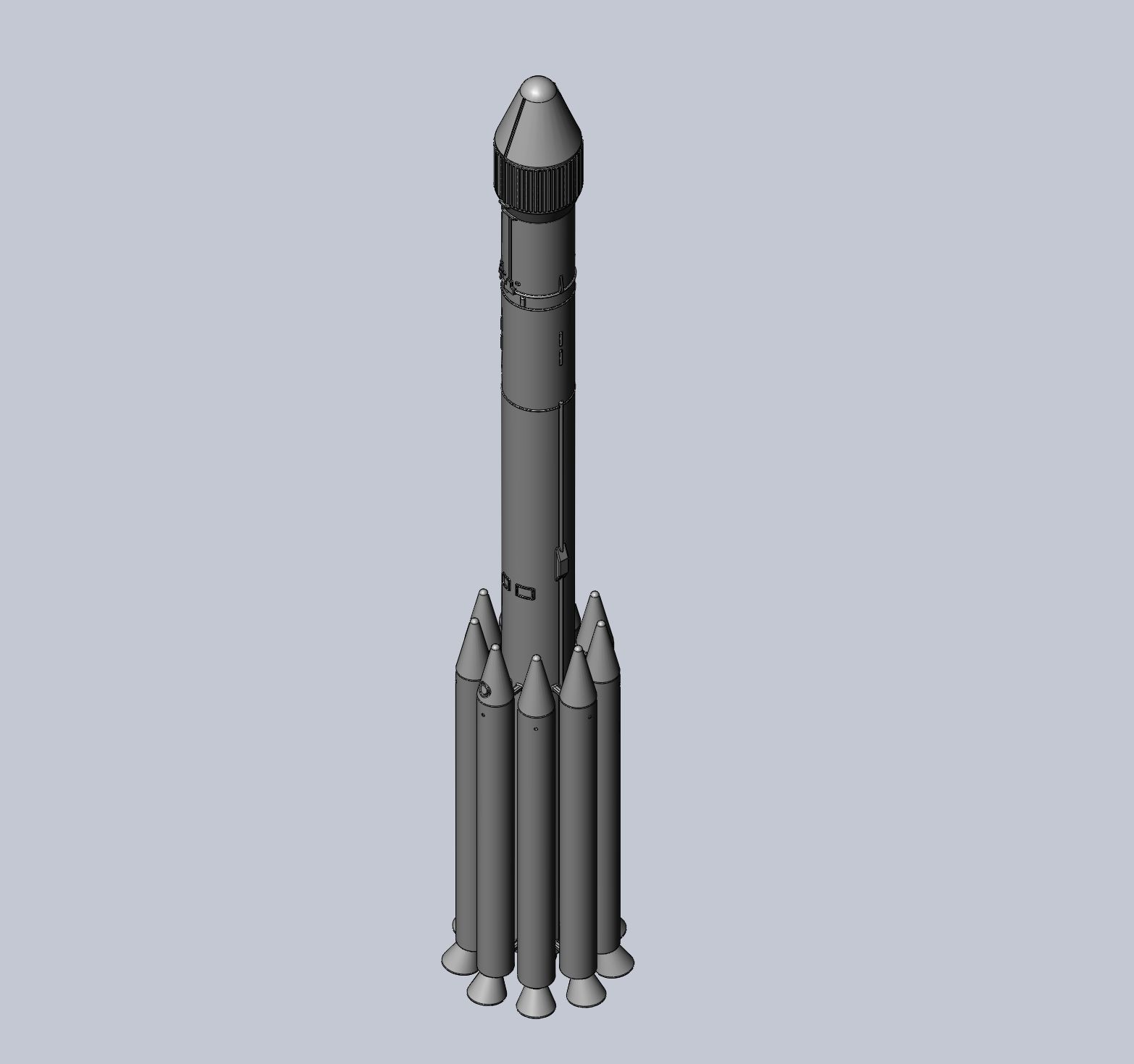 Delta II Heavy Rocket Printable Miniature 3D print model_9