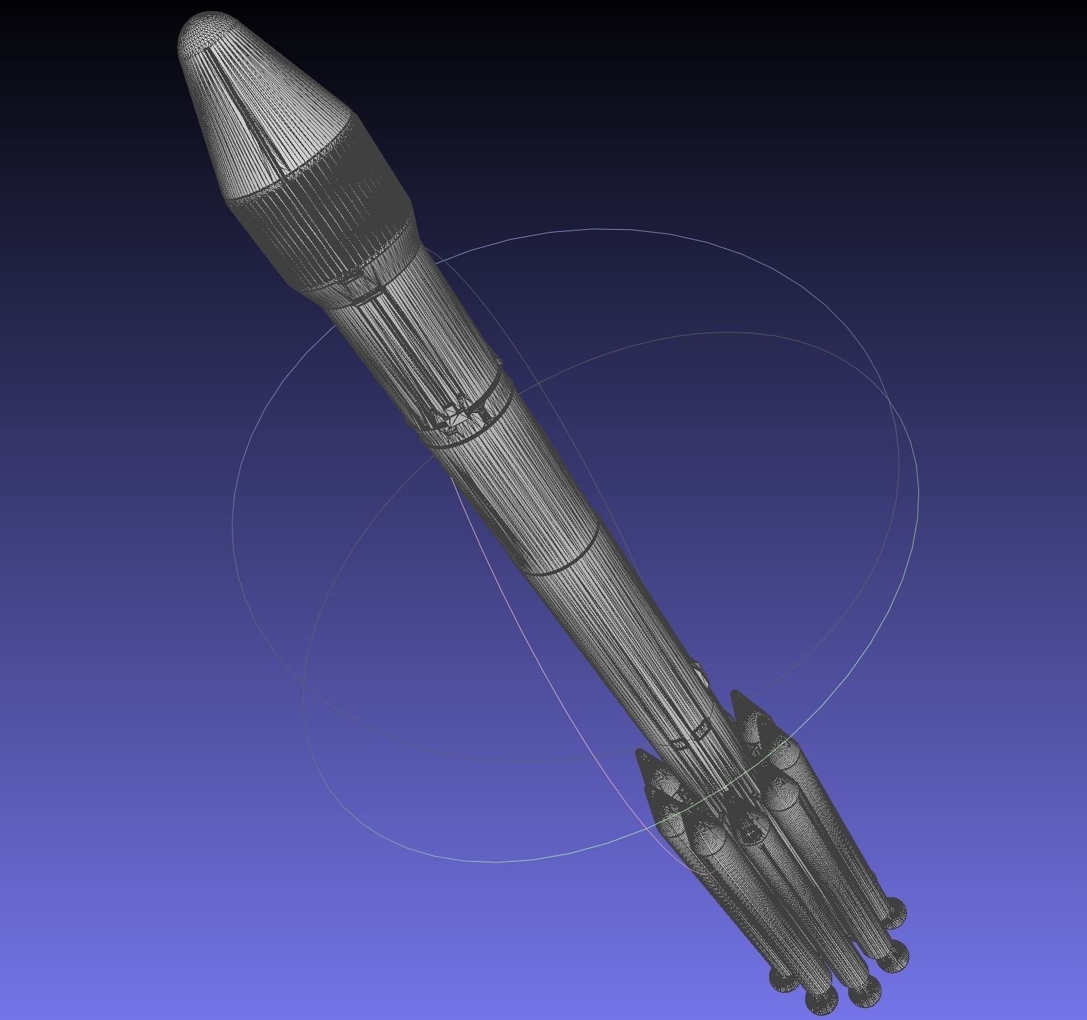 Delta II Heavy Rocket Printable Miniature 3D print model_18