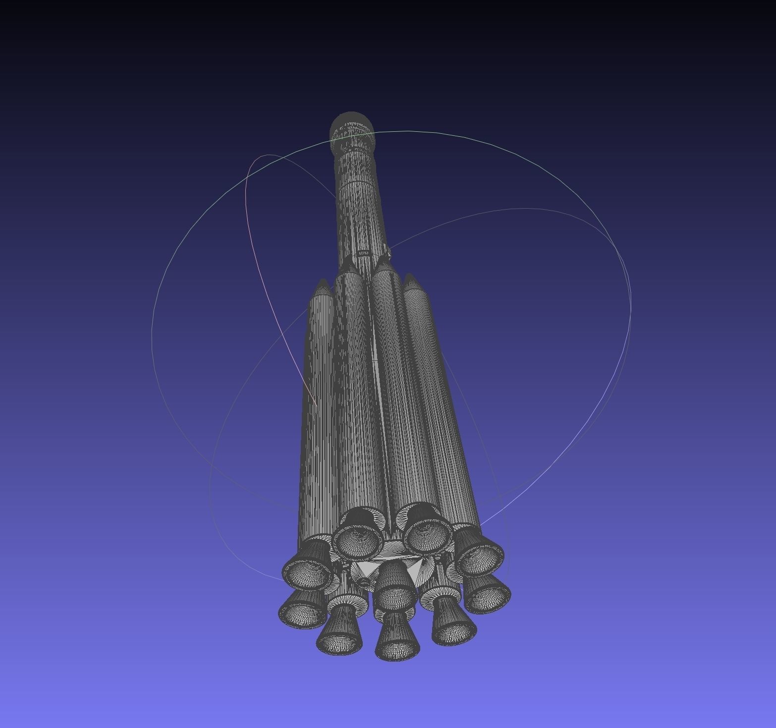Delta II Heavy Rocket Printable Miniature 3D print model_3