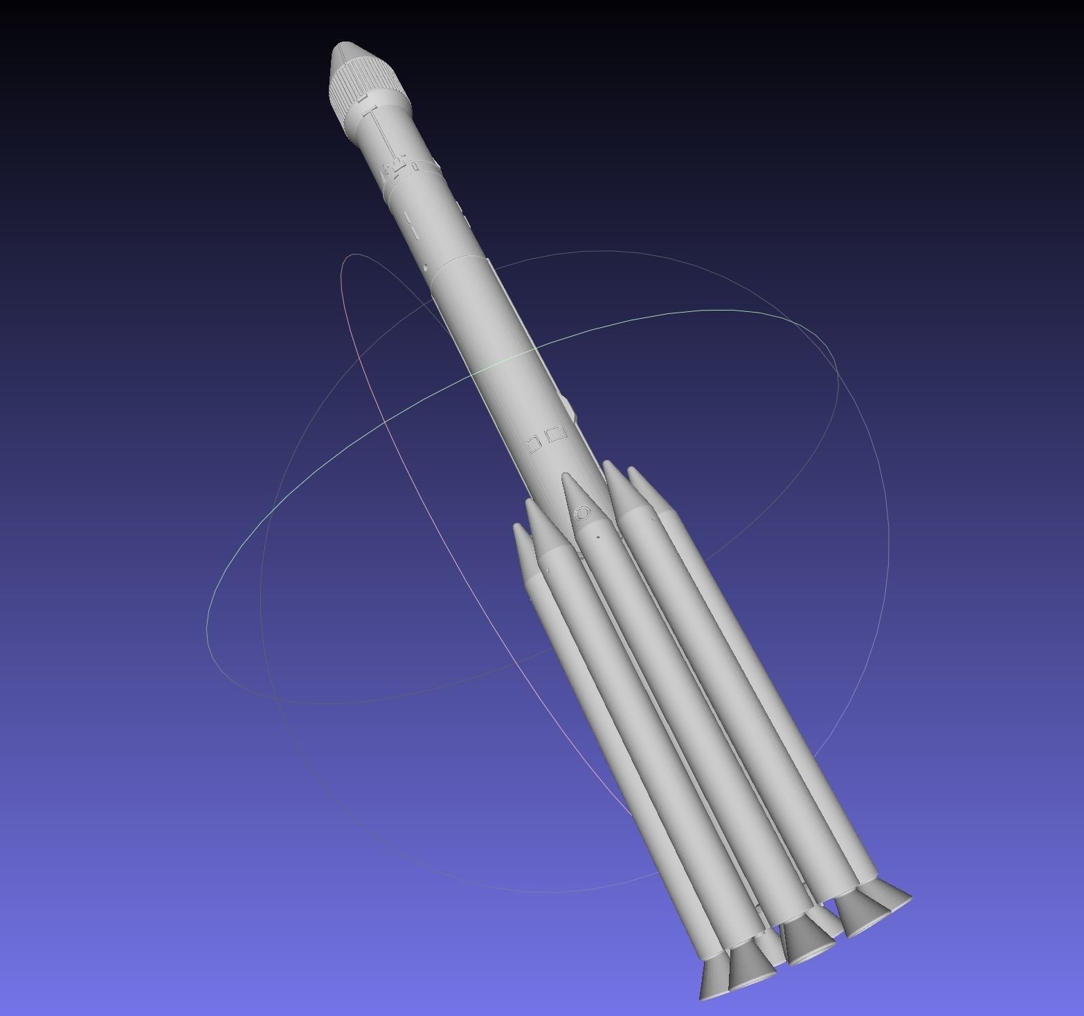 Delta II Heavy Rocket Printable Miniature 3D print model_24