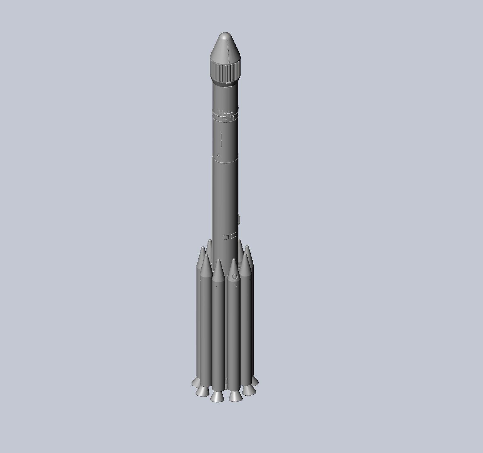 Delta II Heavy Rocket Printable Miniature 3D print model_31
