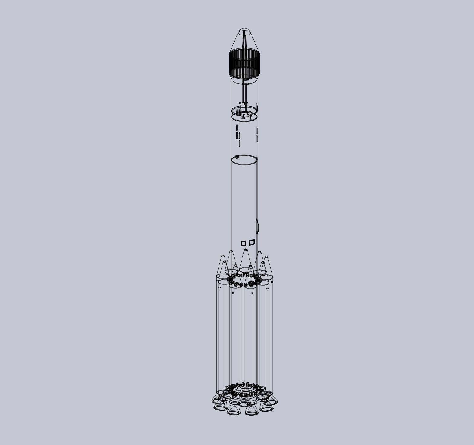 Delta II Heavy Rocket Printable Miniature 3D print model_5