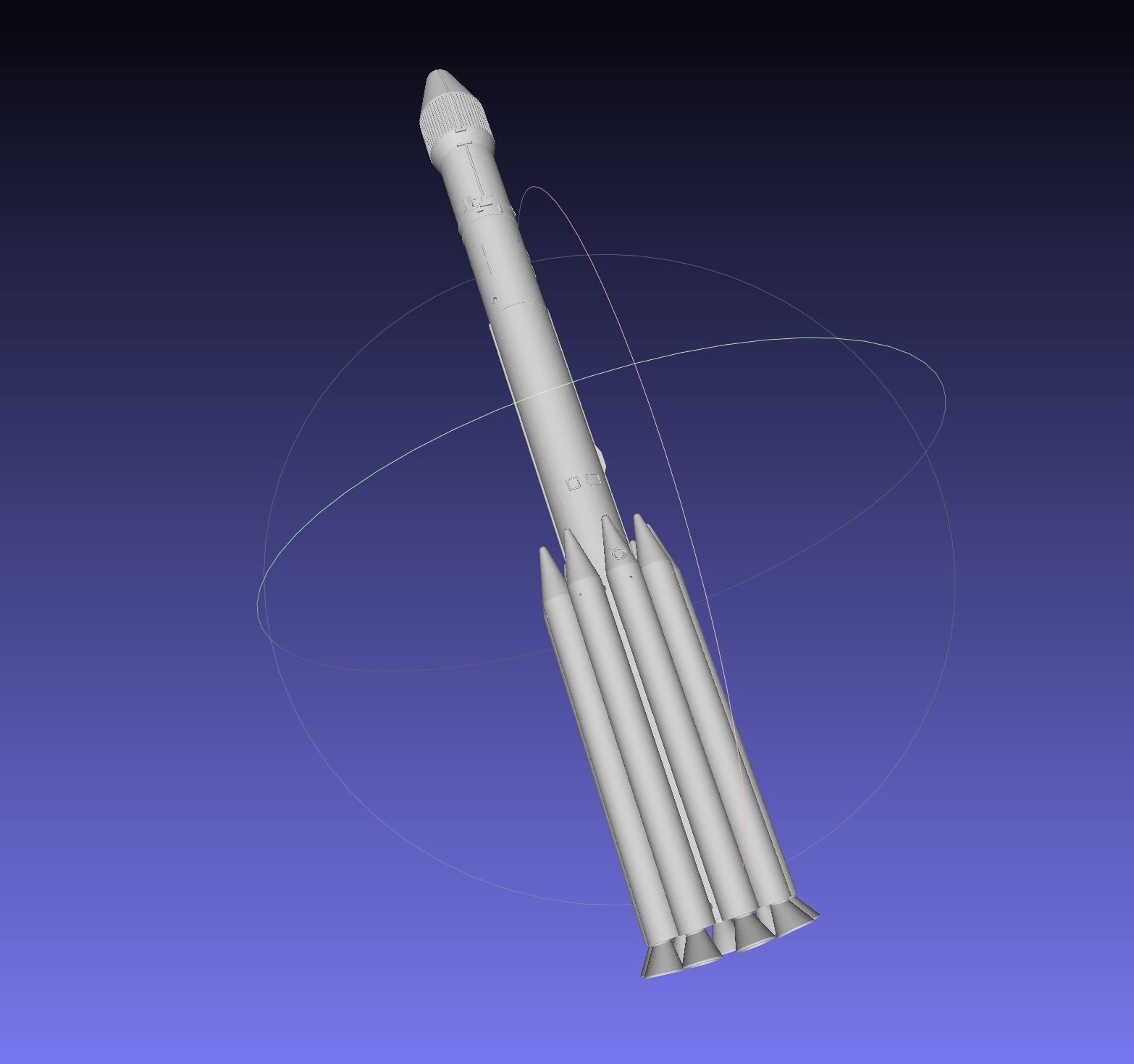 Delta II Heavy Rocket Printable Miniature 3D print model_15