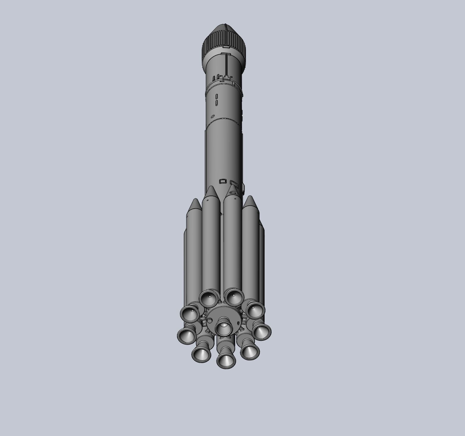 Delta II Heavy Rocket Printable Miniature 3D print model_7