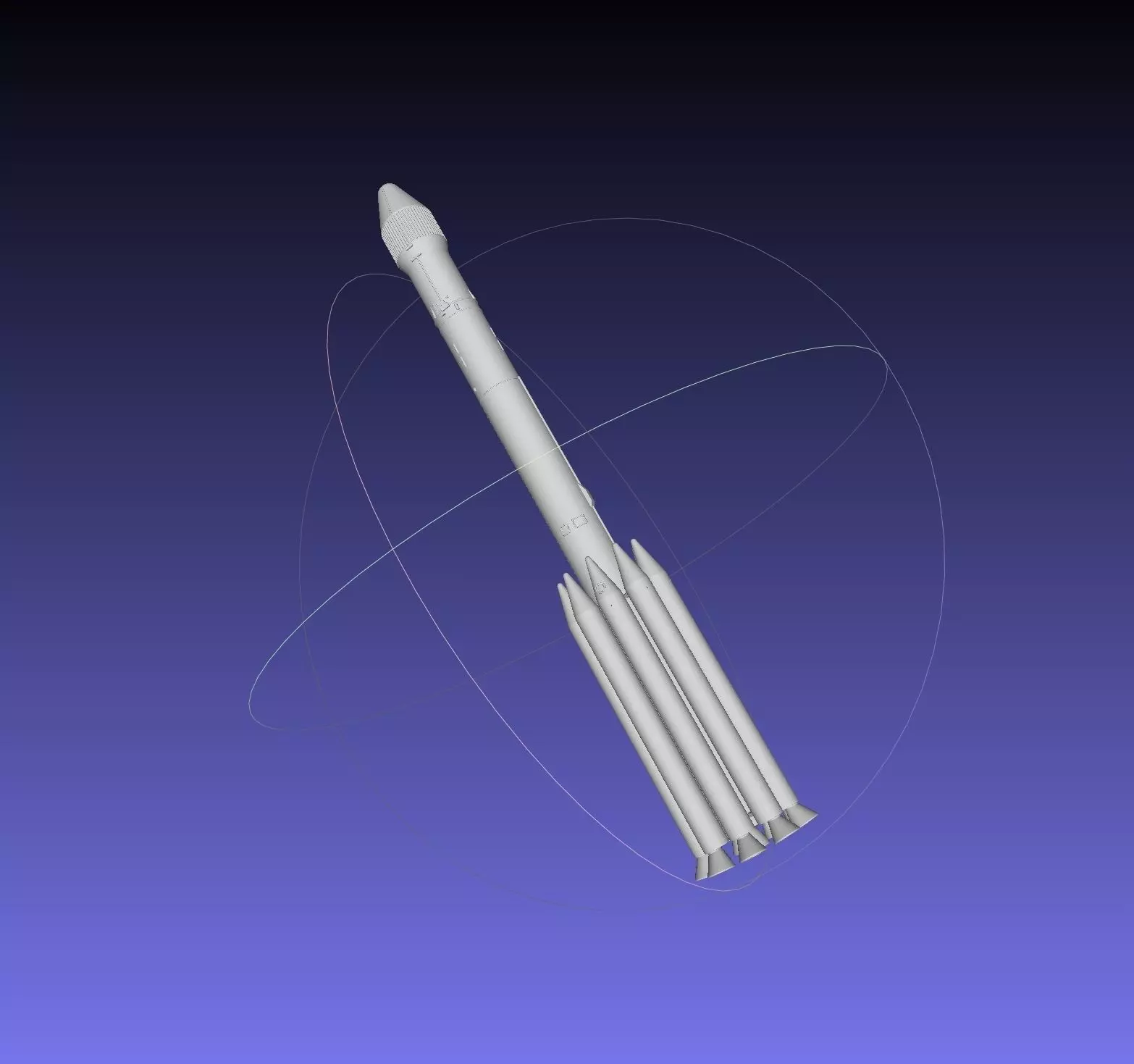 Delta II Heavy Rocket Printable Miniature 3D print model_0