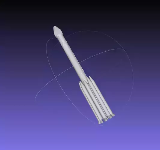 Delta II Heavy Rocket Printable Miniature 3D print model