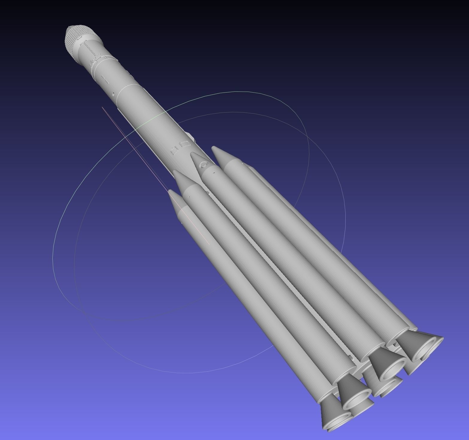 Delta II Heavy Rocket Printable Miniature 3D print model_19