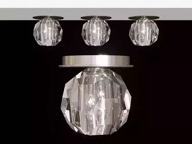 Restoration Hardware BOULE DE CRISTAL PETITE FLUSHMOUNT 