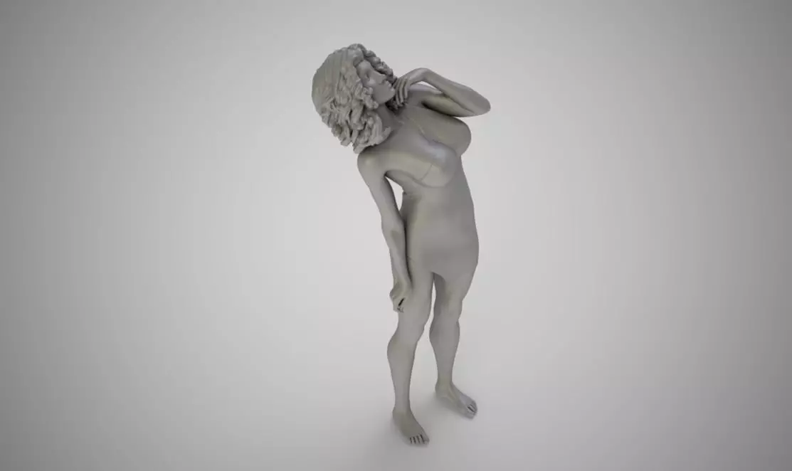 Woman Facing The Sky 3D print model_0