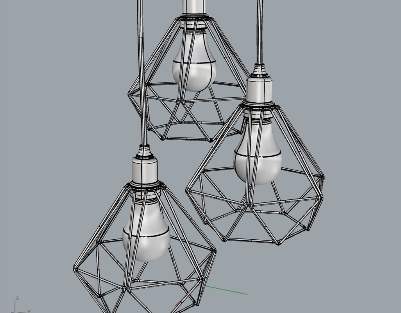 Trybo Wire Pendant Diamond  3D model_24