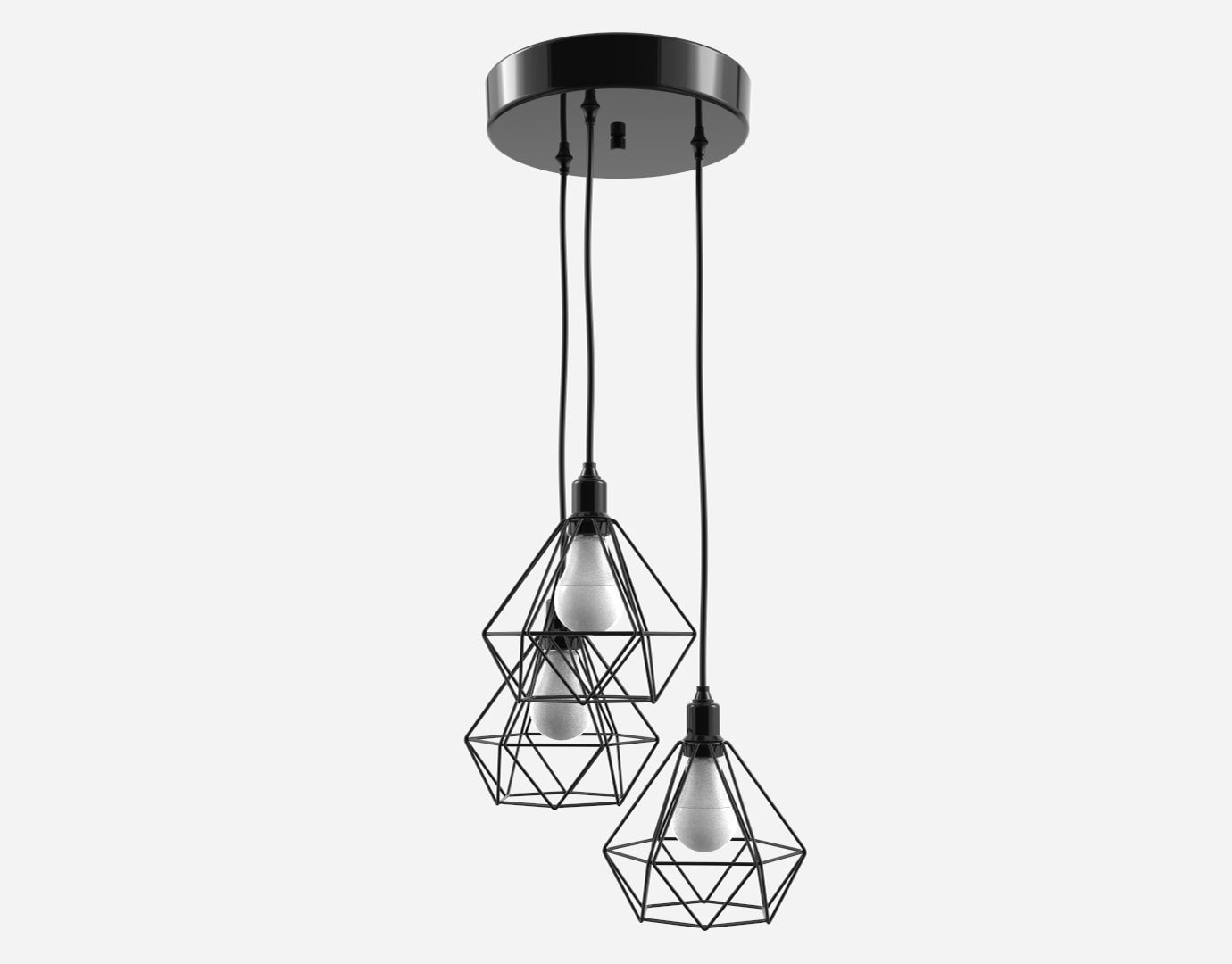 Trybo Wire Pendant Diamond  3D model_2