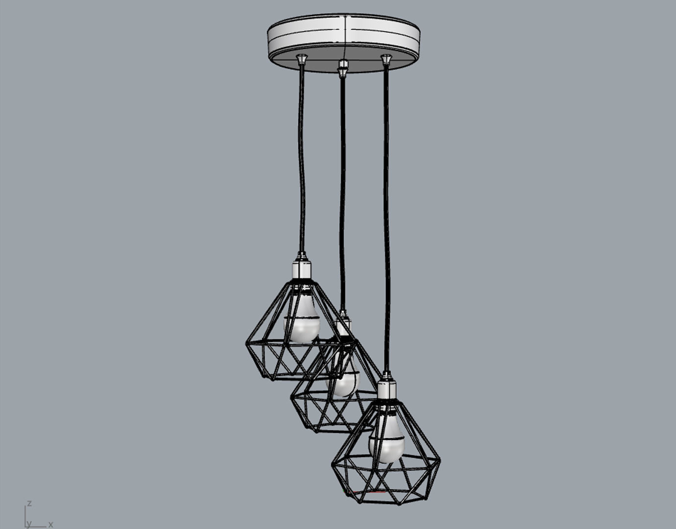 Trybo Wire Pendant Diamond  3D model_21