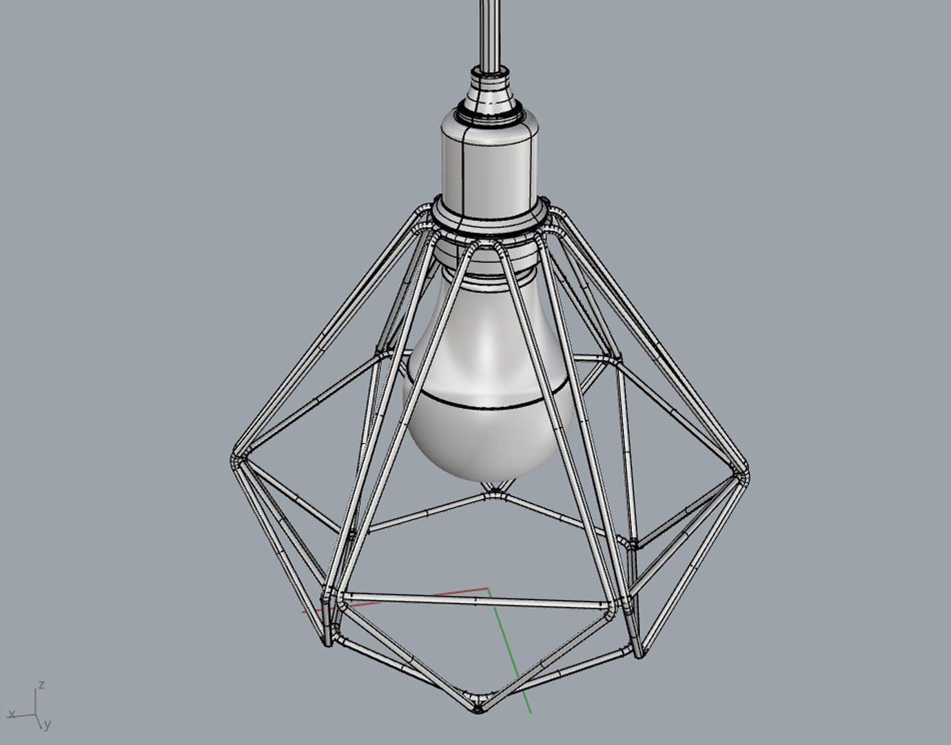 Trybo Wire Pendant Diamond  3D model_26