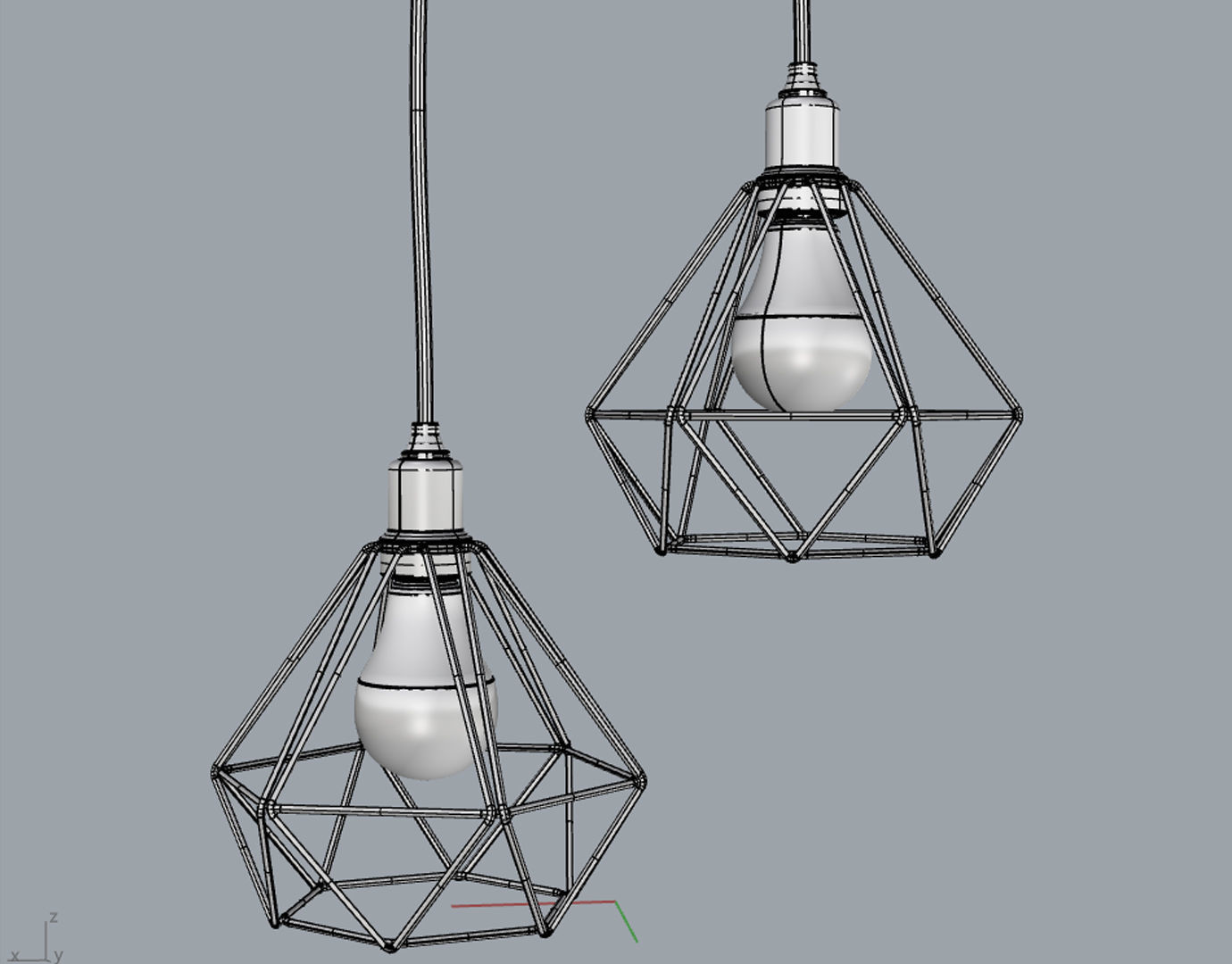 Trybo Wire Pendant Diamond  3D model_25